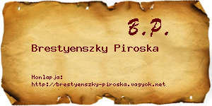 Brestyenszky Piroska névjegykártya