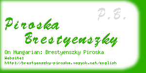 piroska brestyenszky business card